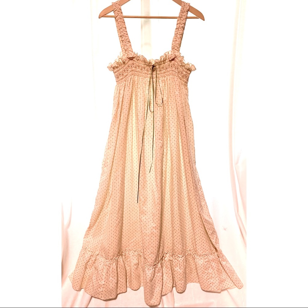 Vintage Homemade Maxi Sundress 80’s Smocking